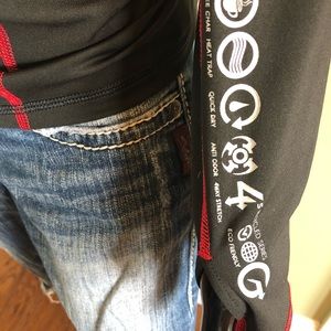 Long sleeve Virus workout lounge/workout shirt.